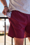 Everyday Shorts - Maroon - White Camo Pocket