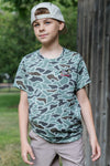 Youth Tee- Retro Duck Camo Pocket