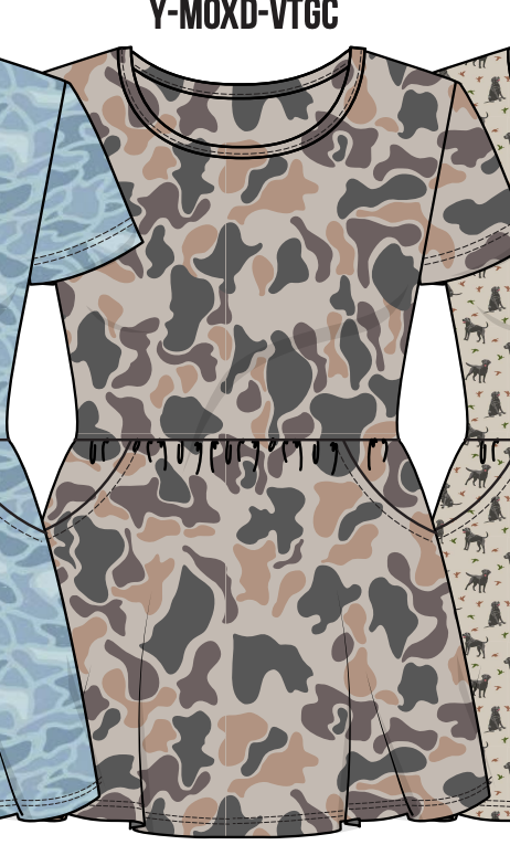 Youth Moxie Dress - Vintage Camo