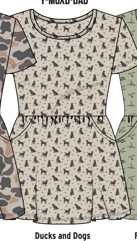 Youth Moxie Dress - Ducks and Dogs