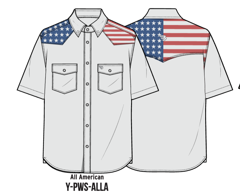 Youth - Performance Western Shirt - All American