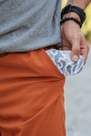 Everyday Short - Orange - White Camo Pocket