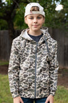 Youth Fleece Zip Up - Classic Deer Camo